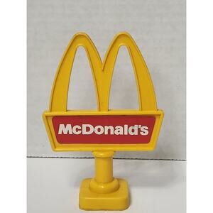 Vintage Fisher Price Little People McDonalds Golden Arches Sign #FPT222 1989